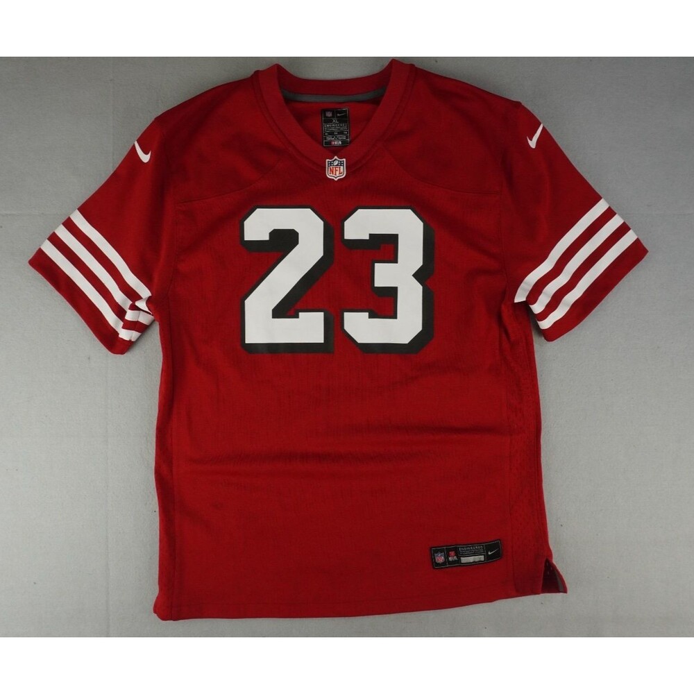 Nike Christian McCaffrey 49ers Jersey Men XL Red #23 NFL Game Football Shirt